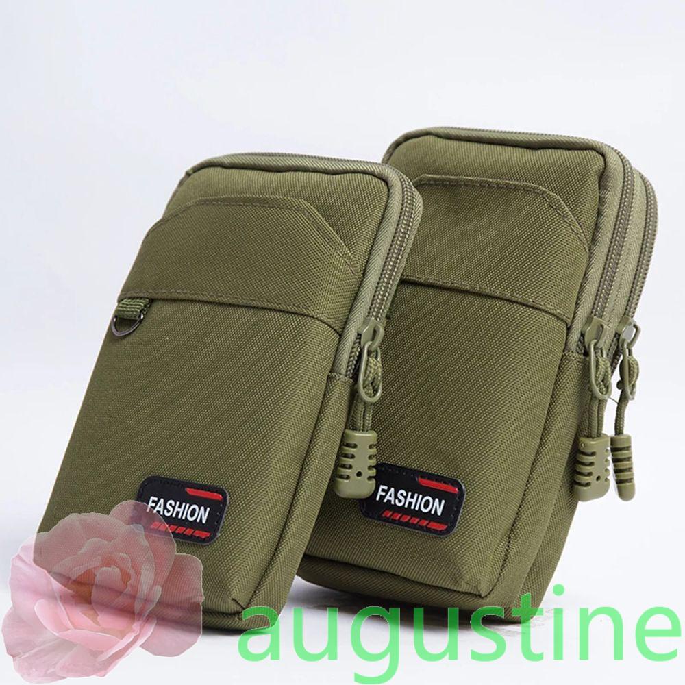 Túi Đựng Điện Thoại Đeo Thắt Lưng Bằng Nylon Bền Bỉ Màu Khaki