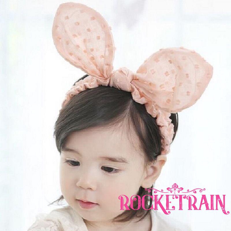 Khăn đeo đầu thắt nơ xinh xắn cho bé gái