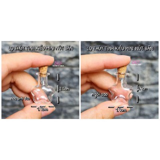 🧡LỌ THỦY TINH KIỂU MINI NÚT BẦN🟠