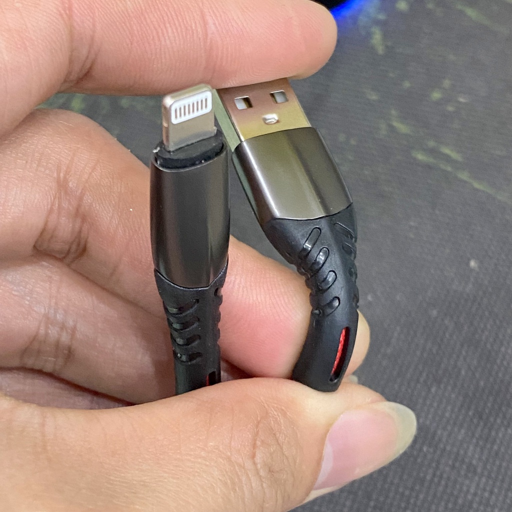 Dây cáp sạc cho IPđèn Led RGB,dây xạc bọc dù iphon tablet táo sạc nhanh-KLH