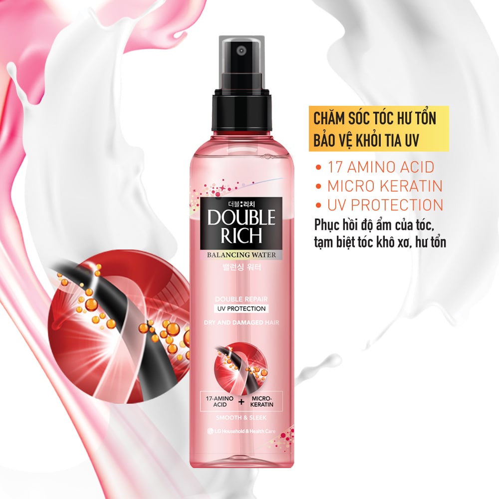 Nước Dưỡng Tóc Cho Tóc Khô Xơ & Hư Tổn Double Rich Double Repair Balancing Water 250ml