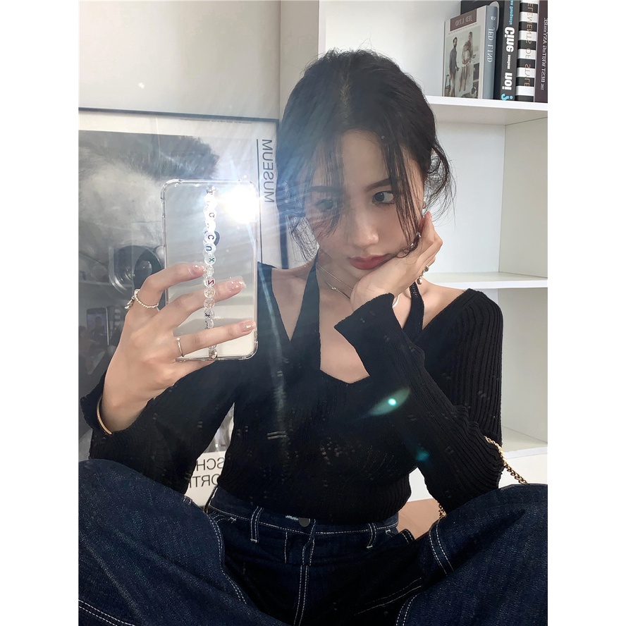 Áo kiểu SUXI dệt kim ôm dáng vừa vặn phong cách Hàn Quốc thời trang mới dành cho nữ