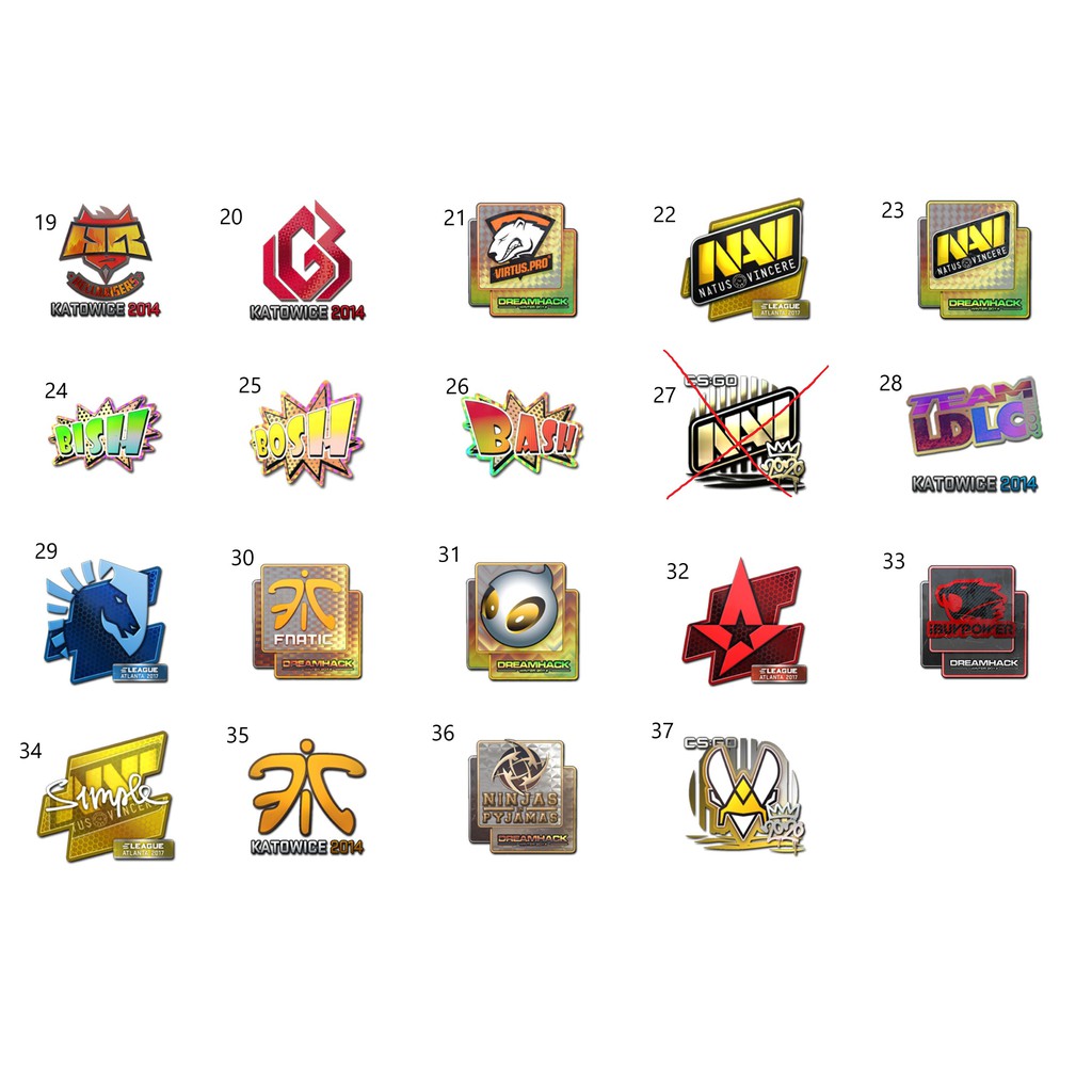 Sticker hình dán CSGO trang trí máy tính điện thoại - Cắt sẵn - Phủ bóng cao cấp - chống nước