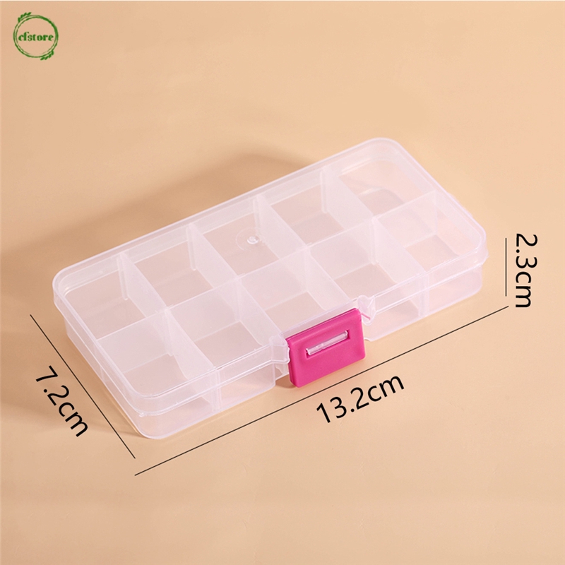 Hộp nhựa đựng trang sức thiết kế 10 ngăn tiện dụng