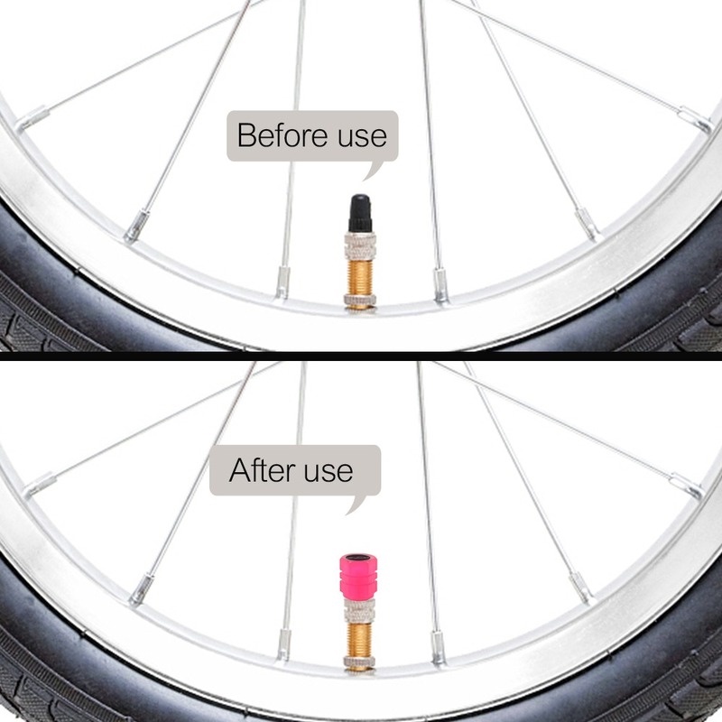 1 / 4 Nắp Van Bánh Xe Hơi / Xe Máy Bằng ABS Màu Dạ Quang