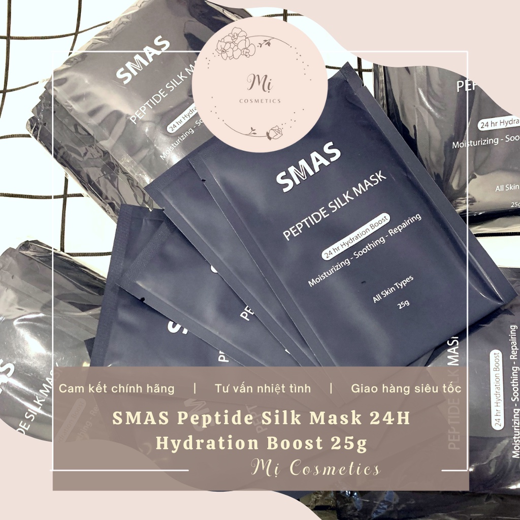 [CHÍNH HÃNG] Mặt nạ dưỡng ẩm &amp; phục hồi da SMAS Peptide Silk Mask 24H Hydration Boost