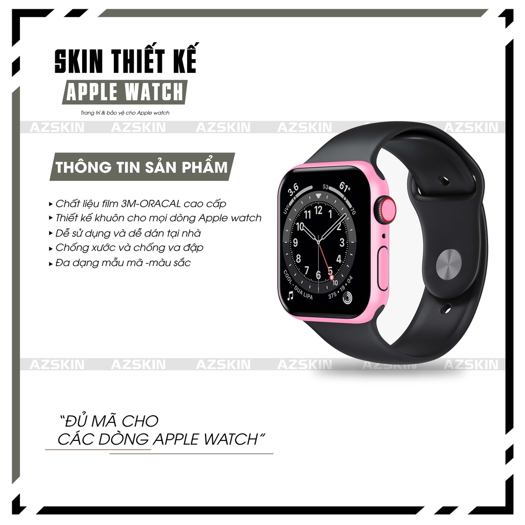 Miếng Dán Skin Apple Watch Pink Balloon |SK_AWORC06| Chất Liệu Film 3M Chính Hãng, Tạo Khuôn Cắt CNC, Dán Full Bady Máy