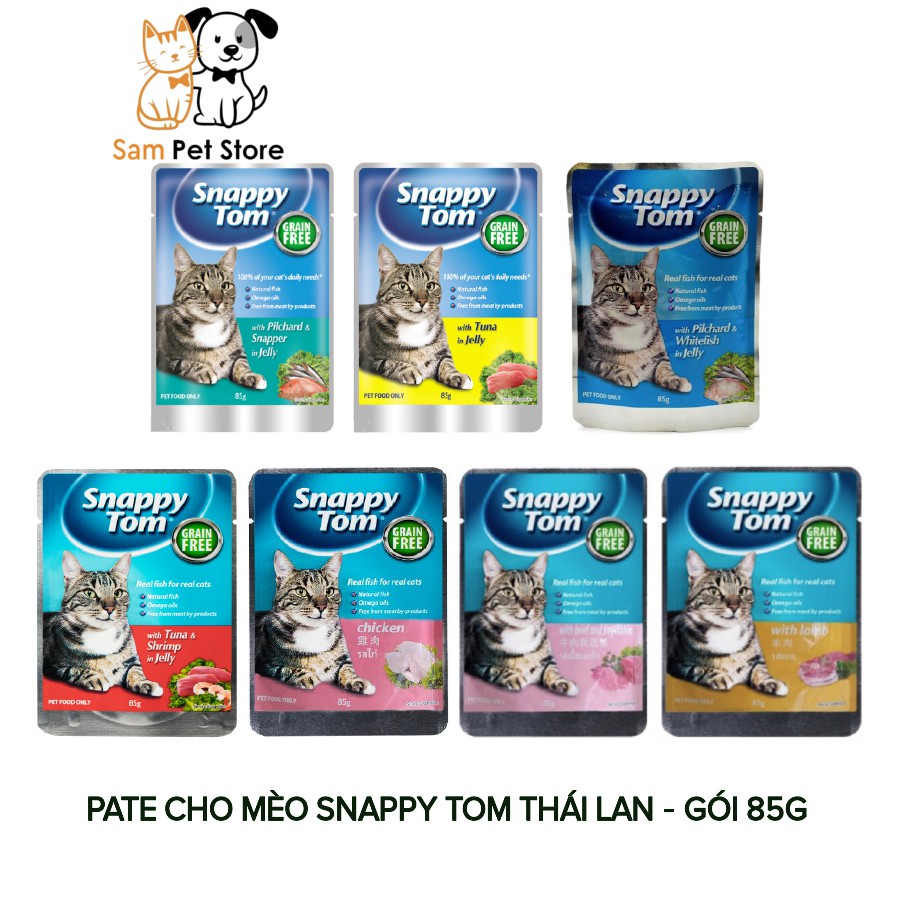 Pate SNAPPY TOM cho mèo gói 85g