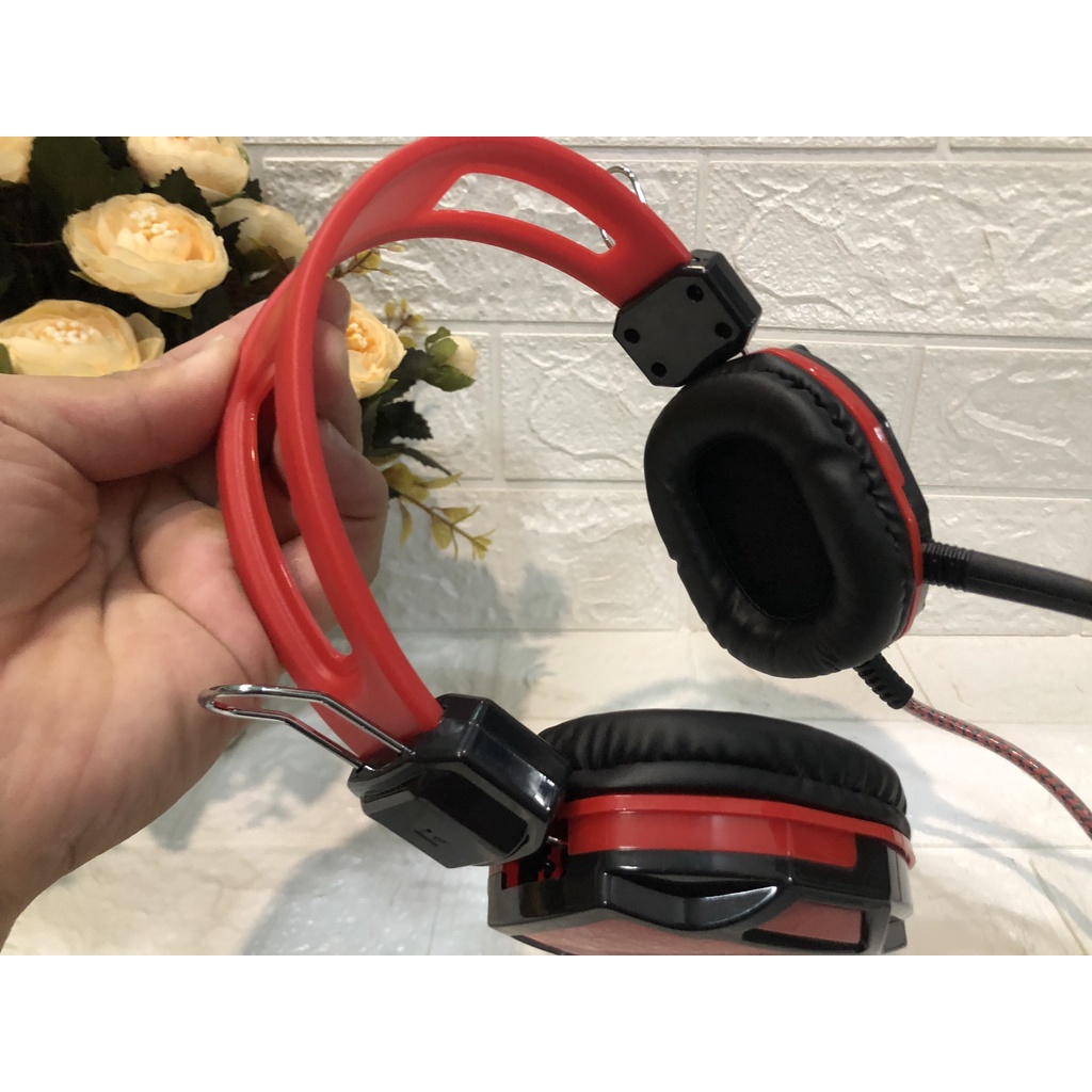 Tai Nghe Chụp Tai Chuyên Chơi Game Qinlian A6 jack 3.5 Có Micro, Dây Chống Đứt, Dùng Được Cho Máy Tính