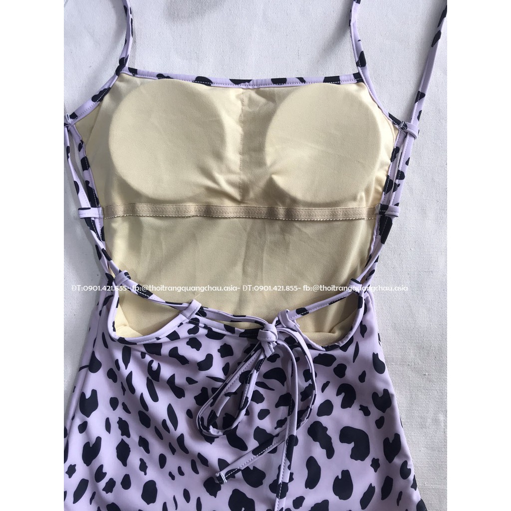 (Hàng Nhập-Có Ảnh Shop Chụp) Đồ Bơi Bikini liền thân họa tiết da beo #1969