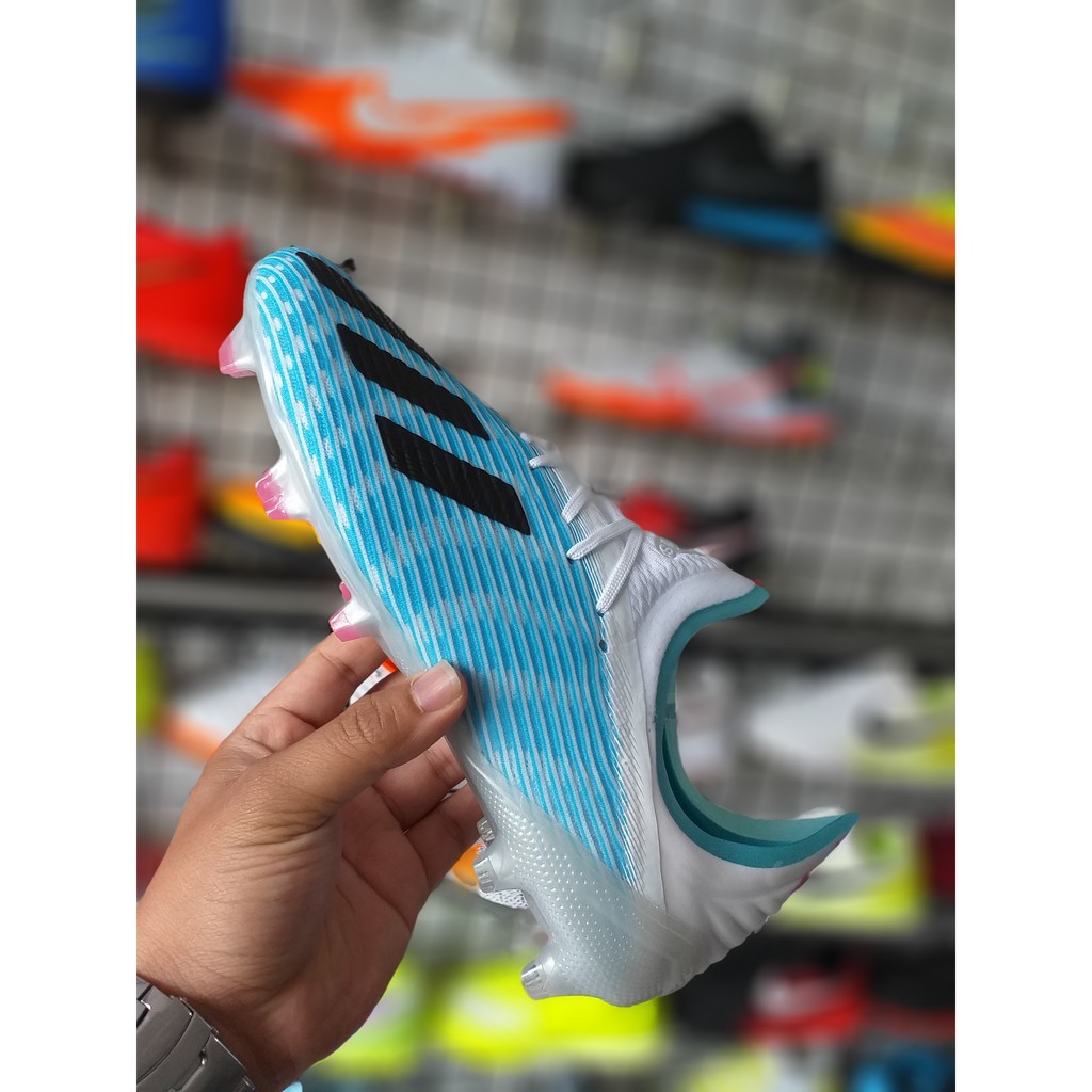 Giày đá bóng sân cỏ tự nhiên Adidas X 19.1 FG Xanh