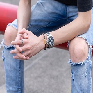 Vòng Tay Da Khóa Nam Châm Chất Lừ Phong Cách zan10