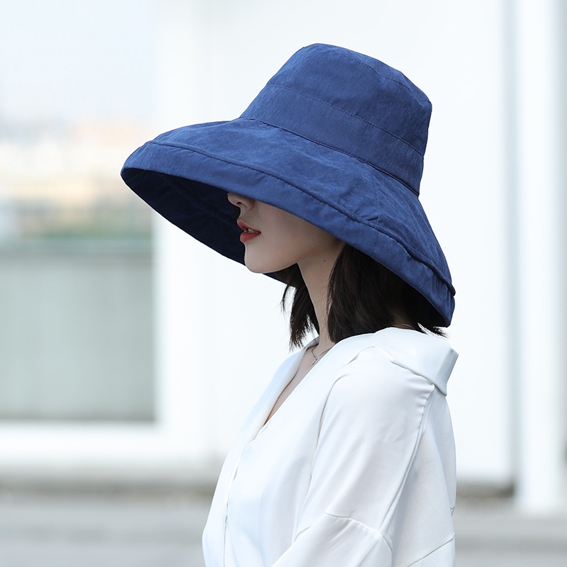 Nón Bucket Chống Tia Uv Có Vành Che Mặt Chống Tia Uv Phong Cách Hàn Quốc Thời Trang Mùa Hè Cho Nữ
