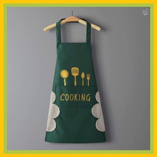 [Free Ship]Tạp dề COOKING chống thấm nước