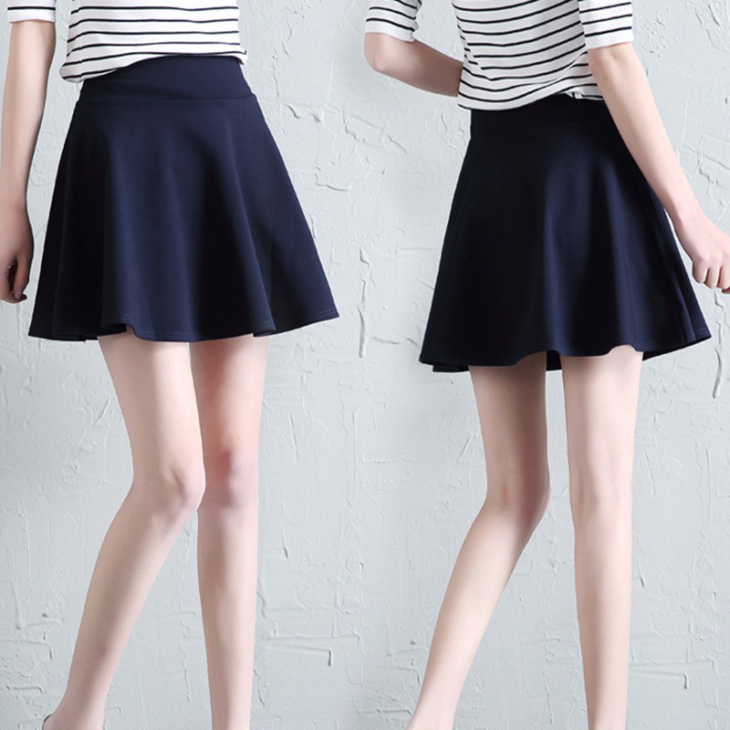 Chân váy ngắn màu trơn thời trang nữ tính