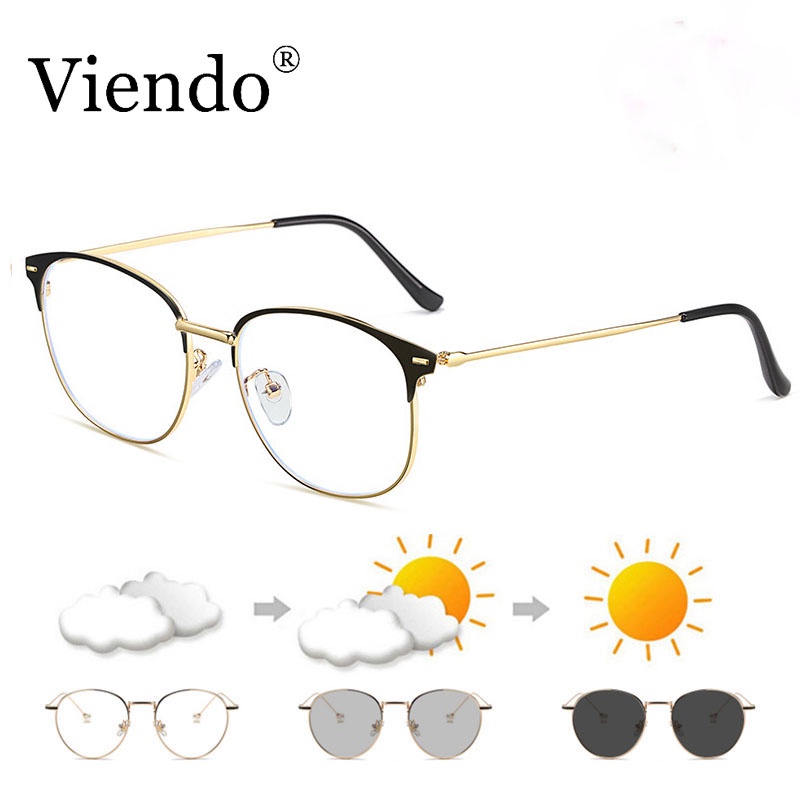 Gọng kính cận nam nVIENDO đổi màu chống ánh sáng xanh chống tia uv hàn quốc thời trang