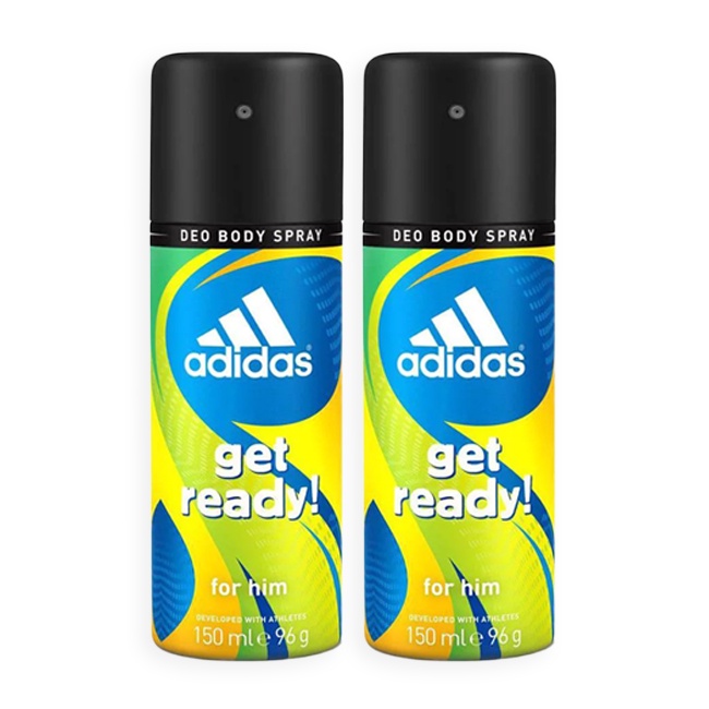 Combo 2 chai : Xịt Khử Mùi Toàn Thân Nam Adidas - Get Ready -150ml