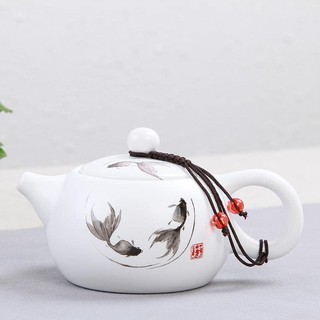 Ấm sứ Đức Hóa men sứ bạch nha