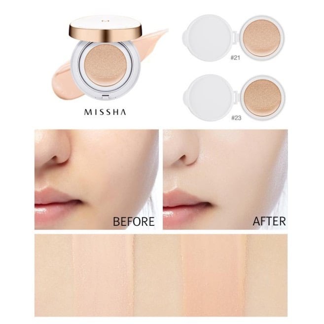 Phấn Nước Che Khuyết Điểm dưỡng ẩm Missha M Magic Cushion Moisture SPF 50+ PA+++ 15g PICKO