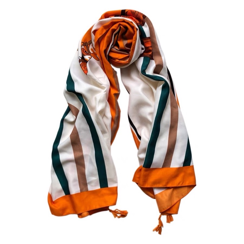 Khăn choàng cổ in hình con ngựa che nắng du lịch biển size 90x180cm