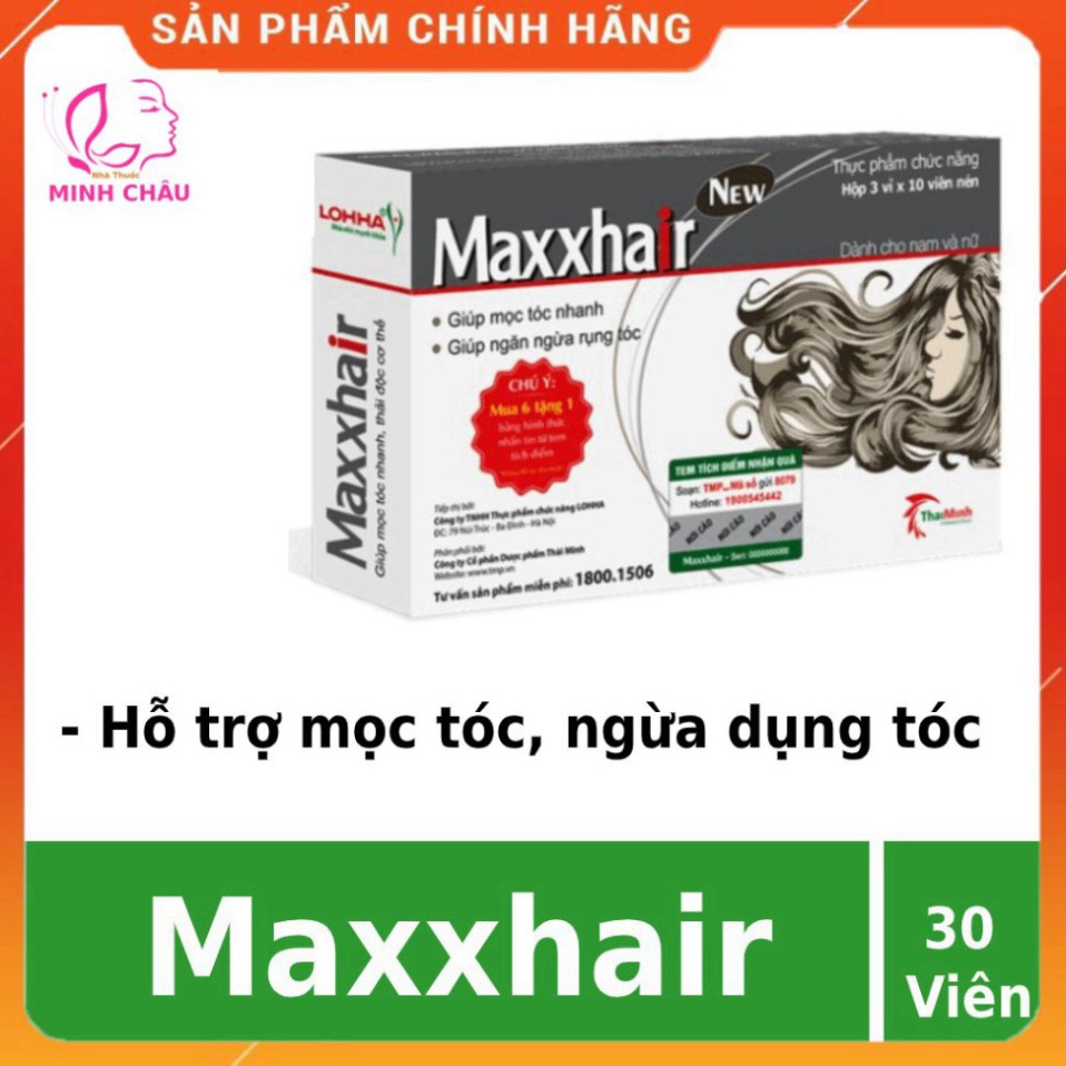 GIÁ CỰC SỐC Viên Uống Dưỡng Tóc Giảm Rụng Tóc❤️FREESHIP👍 Maxxhair ❤️ giúp chăm sóc tóc, mọc tóc nhanh, giảm rụng tóc GI