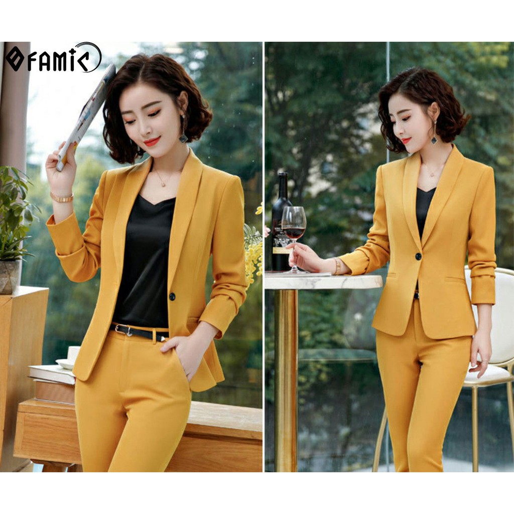 Vest Nữ Đẹp ❤️𝑭𝑹𝑬𝑬𝑺𝑯𝑰𝑷❤️ Giảm 5K khi nhập mã [ AO BLAZER ] ❤️ Bộ Vest Nữ Gồm Áo Vest Quần Dài Kiểu Dáng Hàn Quốc