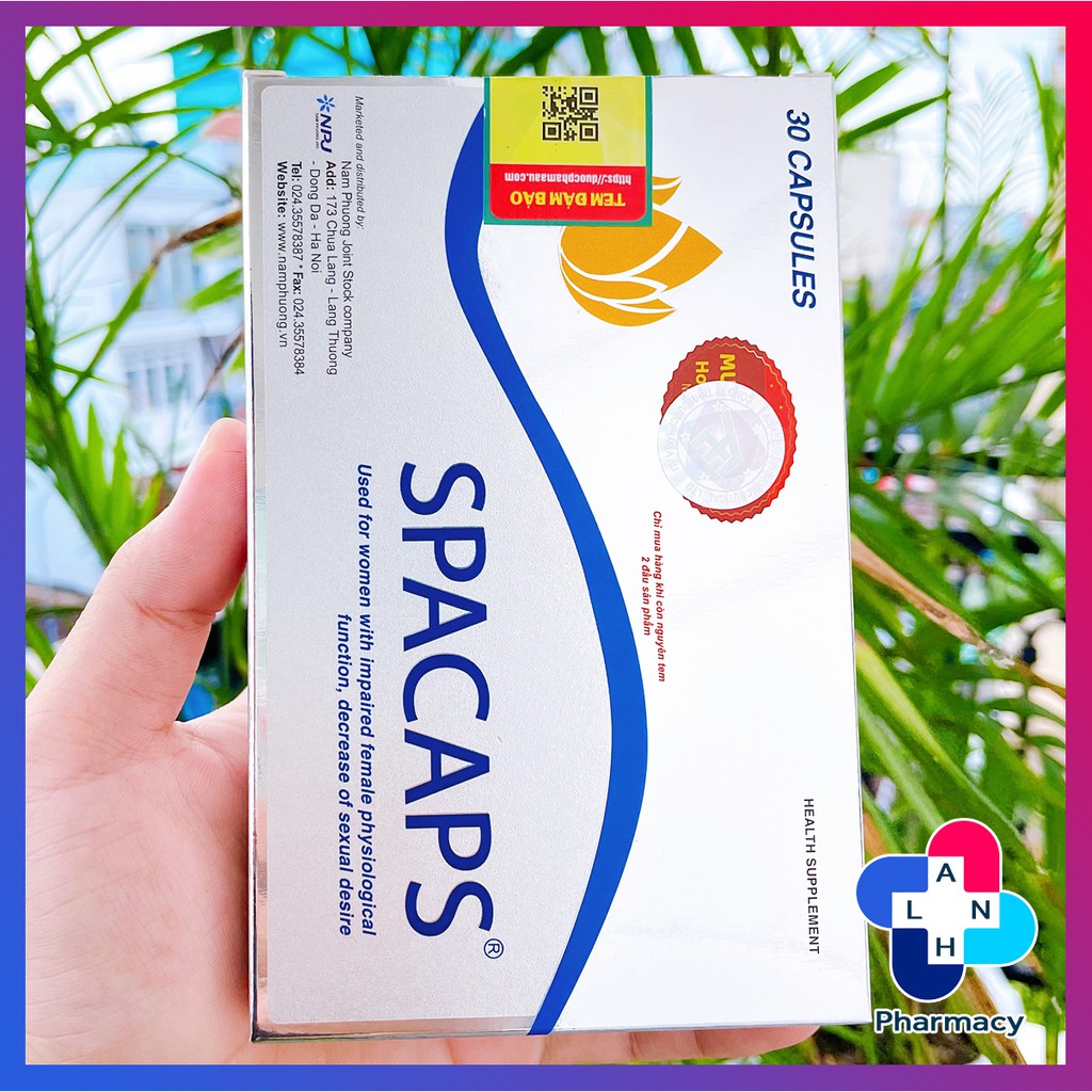 SPACAPS - Tăng tiết dịch nhờn, chống khô hạn, cải thiện ham muốn.