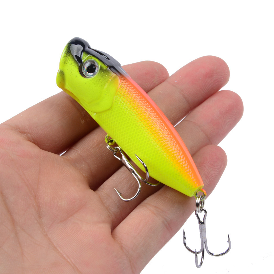 Mồi cá giả bằng nhựa cứng 6.5cm / 12g 3d 6 màu kèm móc câu