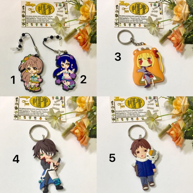 Móc khoá love live , gintama , umaru , natsume