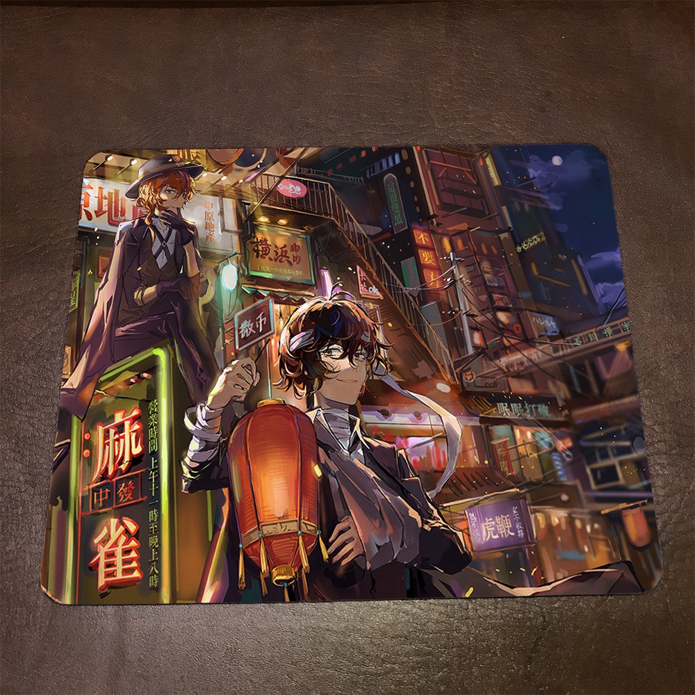 Lót chuột máy tính Anime Bungou Stray Dogs Wallpapers 1 Mousepad cao su êm ái. Nhận in theo yêu cầu