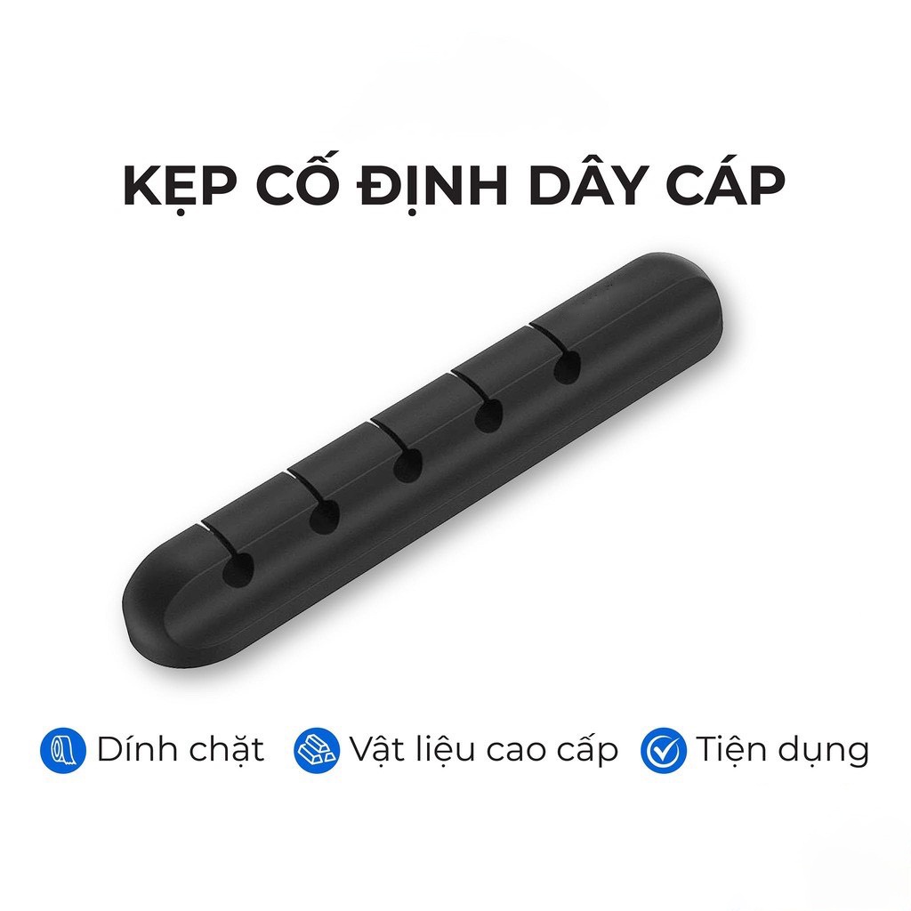 Kẹp cố định dây cáp đế dán silicon gọn gàng tiện dụng Home Decor Store