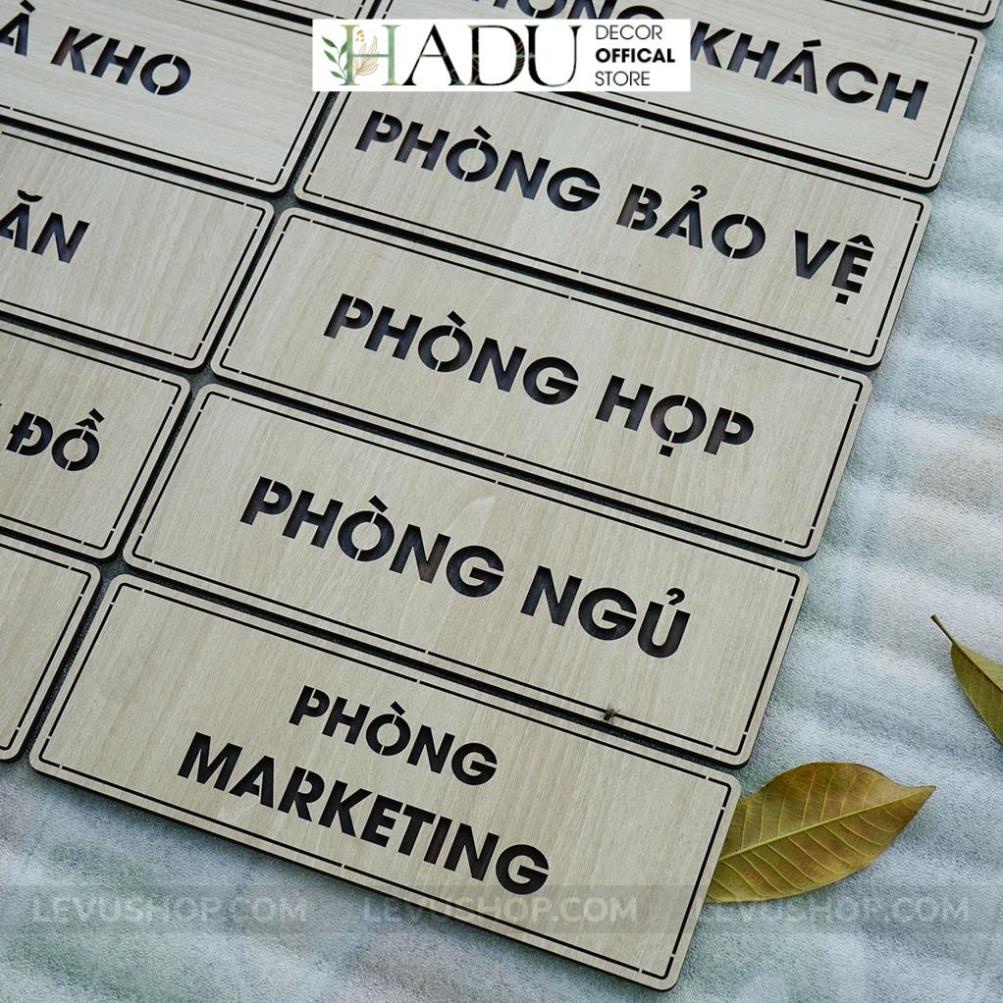 12 Mẫu bảng gỗ tên phòng dán cửa giá rẻ có sẵn keo dán tường - HaduDecor