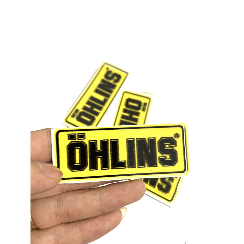 Tem Ohlins Nền Vàng 3 lớp Siêu Đẹp