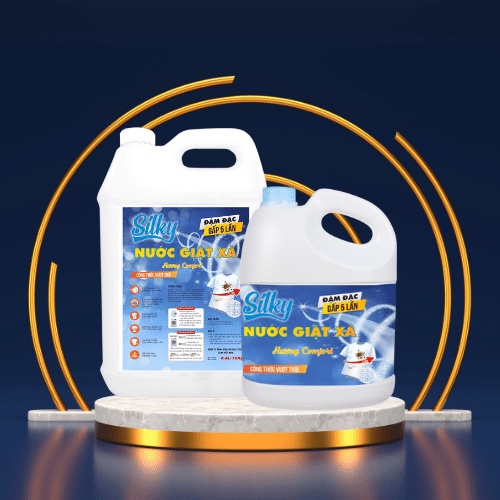 SILKY Nước Giặt Xả 2 trong 1 Hương Nước Hoa -Công Thức Vượt Trội, Đậm Đặc Gấp 5 Lần, Hương Thơm Lưu Giữ Cả Ngày, Can 3L