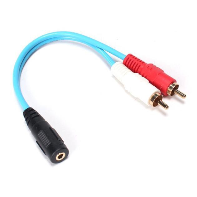 Xả kho - Giắc 3.5 âm to 2 đầu bông sen dương | Cable 3.5 to 2 AV - CLTA