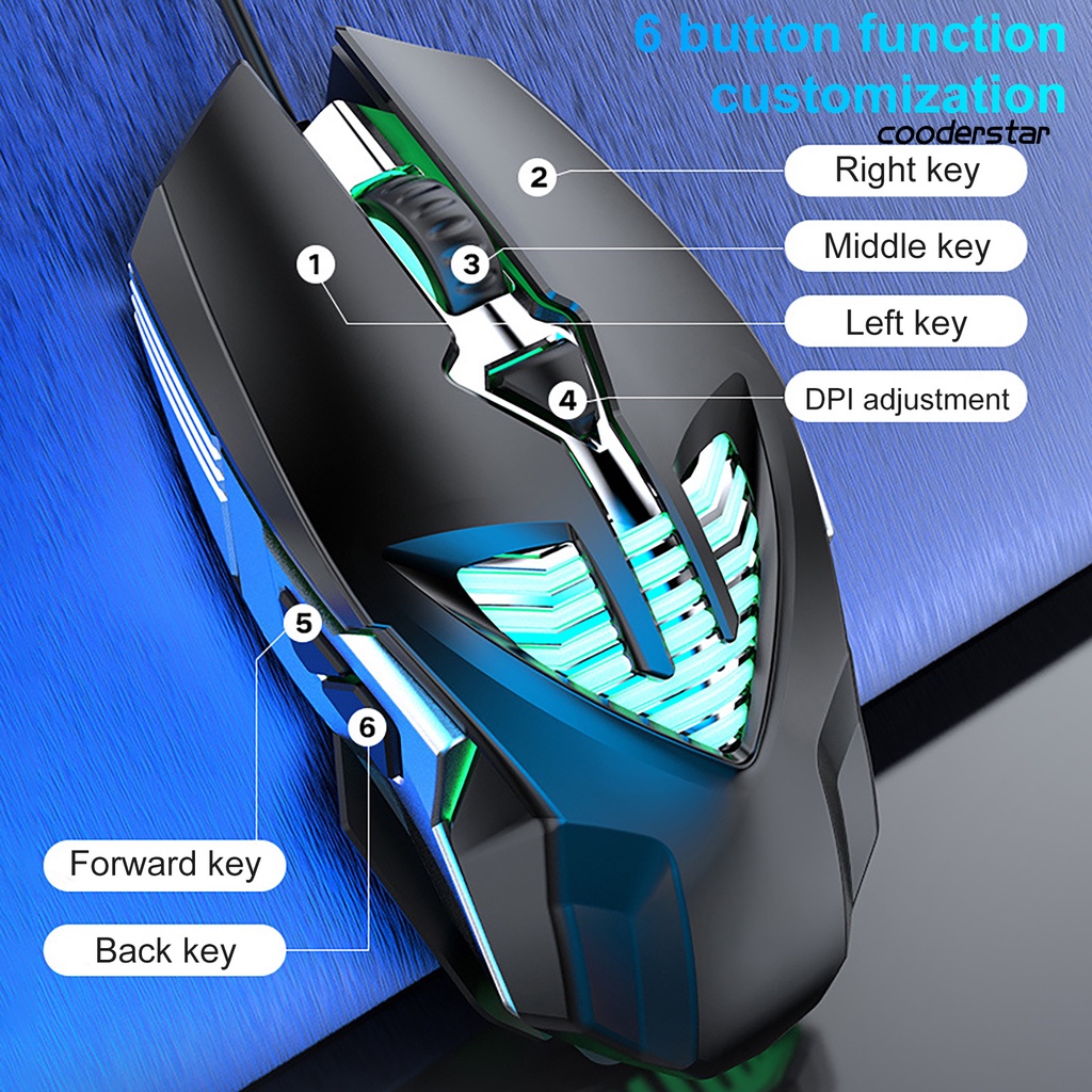 Chuột máy tính DN-PJ Q1 có dây đèn RGB 3600DPI