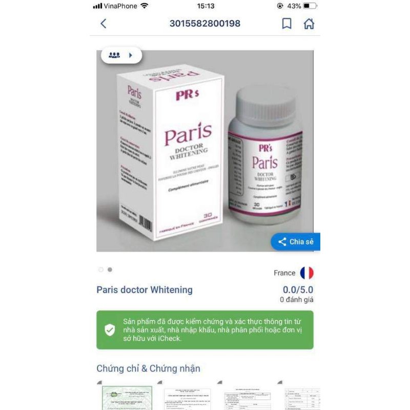 Combo 5 hộp  paris docter cho khách sỉ .