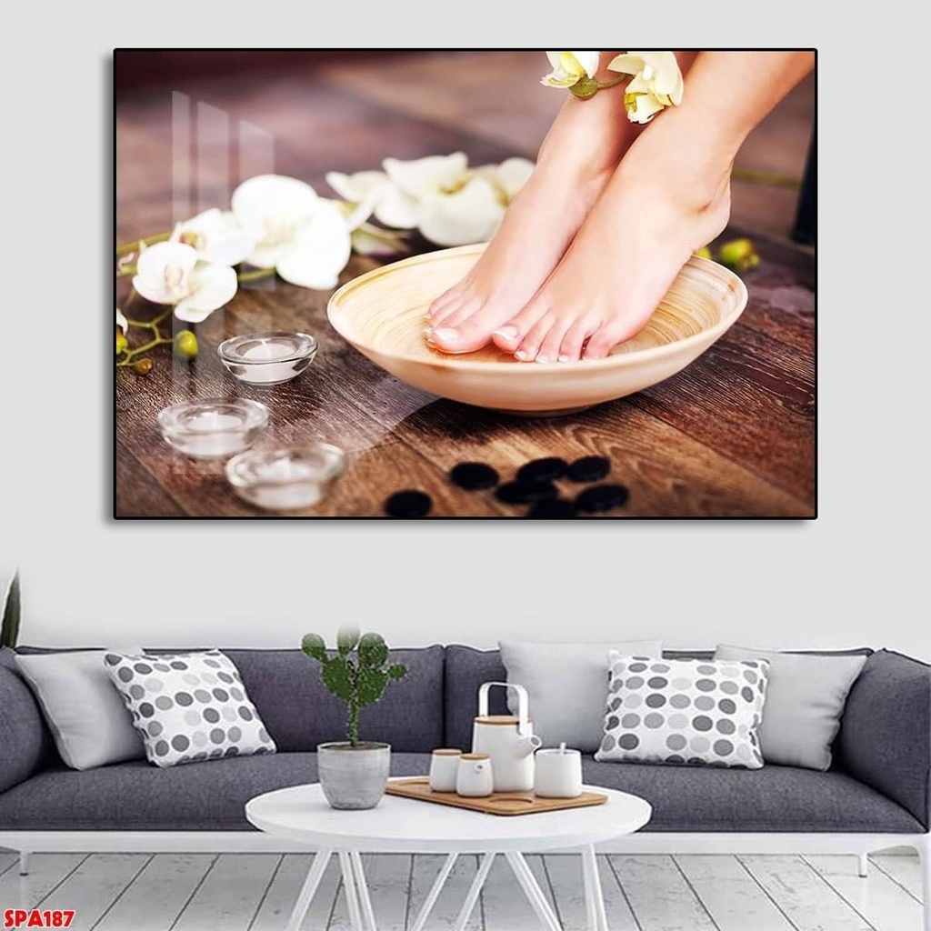 Tranh treo tường- Tranh Laminate tráng gương spa thư giãn