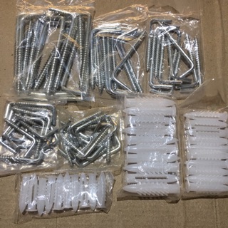 Bộ 10 móc L treo đồ + tặng kèm tắc kê nhựa