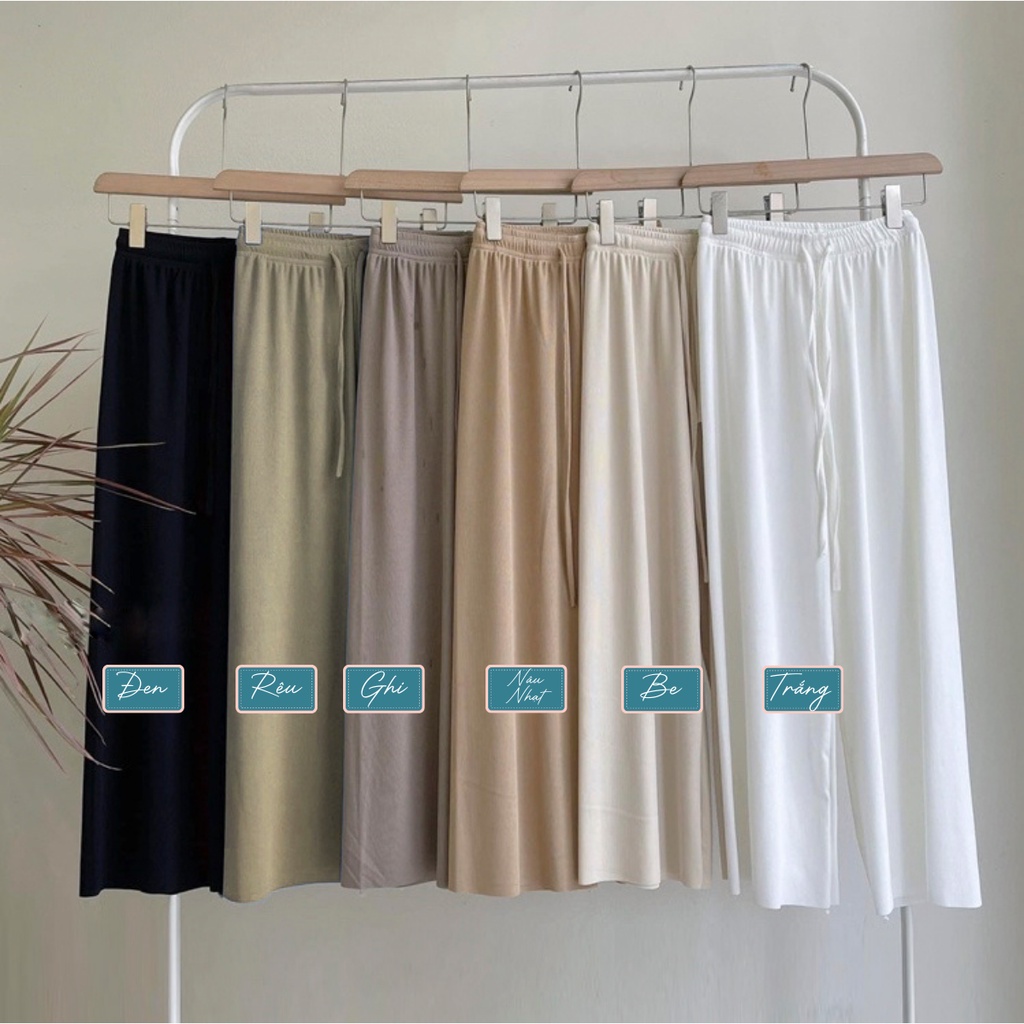 Quần thun nữ suông ống rộng chất tăm mềm mịn bảng màu Basic dễ phối đồ CW099