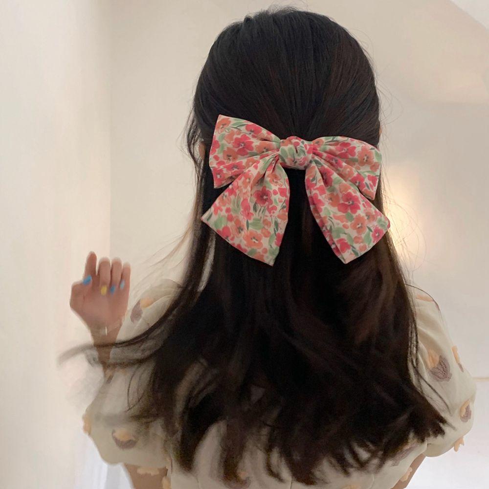 Kẹp Tóc Hình Nơ Sau Lưng Nhiều Màu Sắc Ngọt Ngào Cho Nữ VANES1