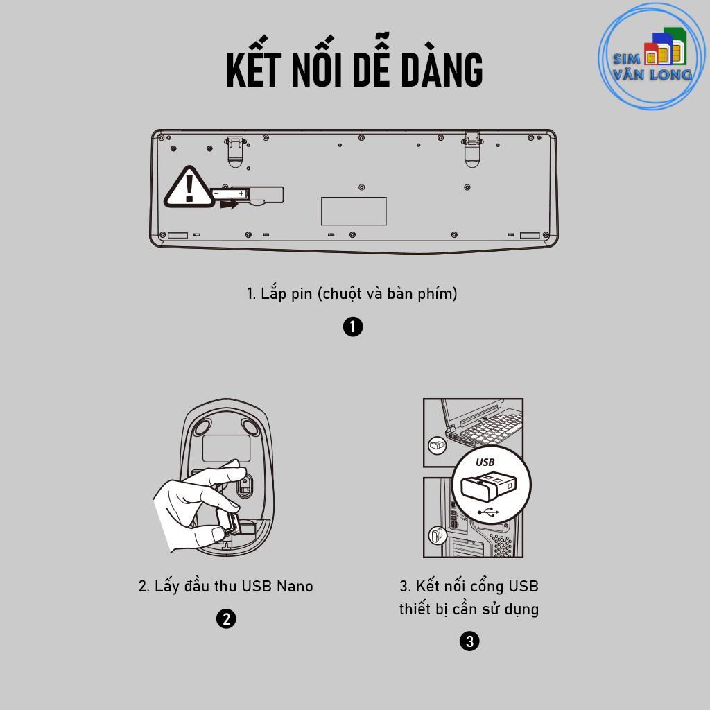 Bộ Bàn Phím Và Chuột Không Dây ROBOT KM3100 Thích Hợp Dùng Cho Laptop, Máy Tính, PC - Bảo Hành 12 Tháng _1