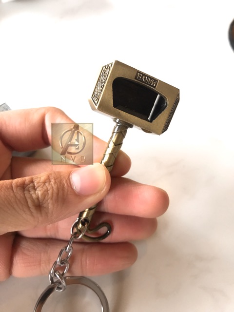 Móc khoá búa Thor Mjolnir khui bia cực chất