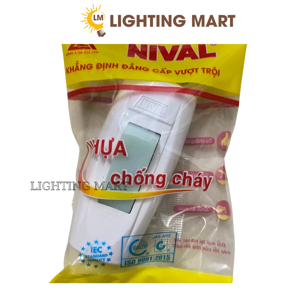 Công tắc Nival loại tốt sử dụng lắp trên dây điện lắp đặt bóng đèn, quạt