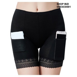 Quần mặc trong váy có túi lai ren