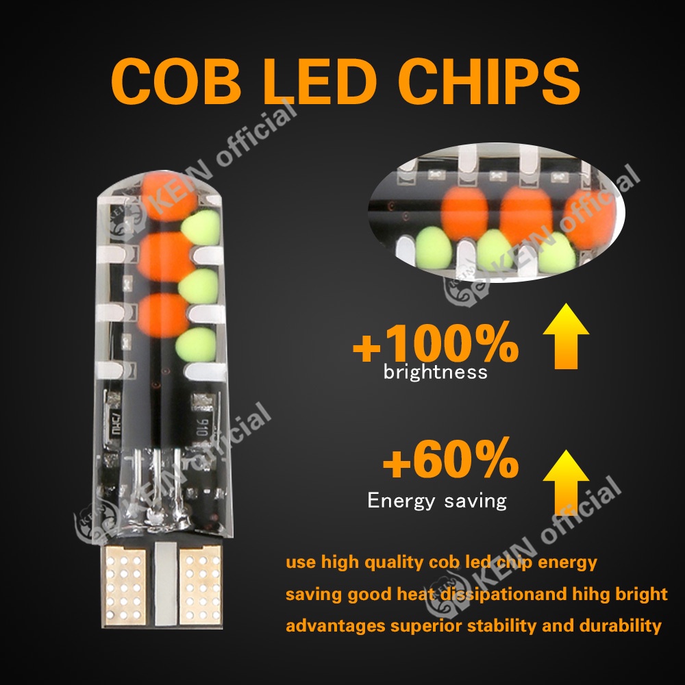 Đèn LED T10 RGB W5W 194 5050 SMD 12V COB RGBW Trang Trí Nội Thất Xe Hơi