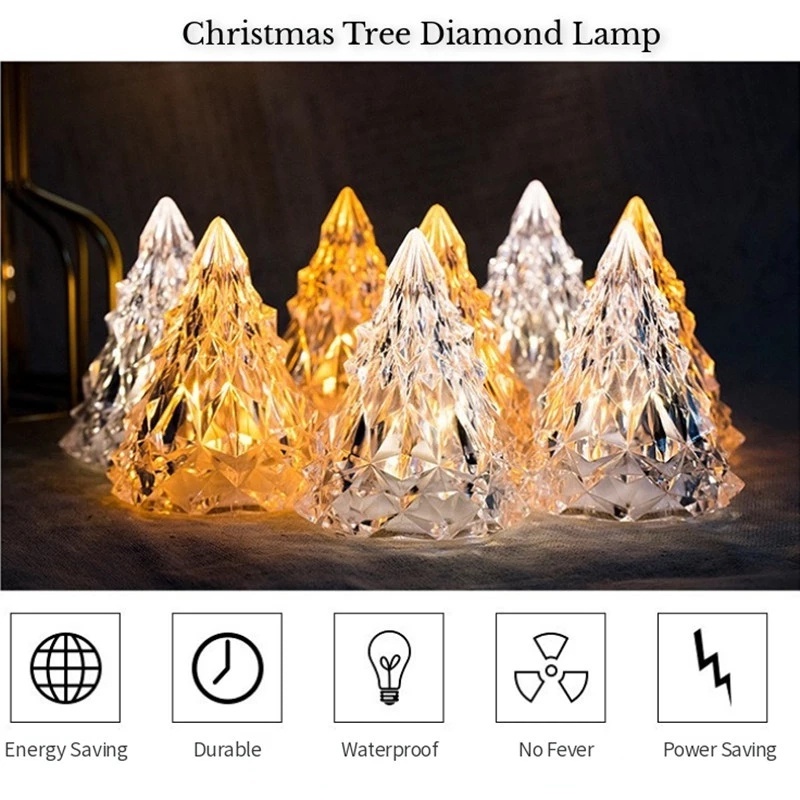 Đèn Led Để Bàn Hình Cây Thông Giáng Sinh 3D Bằng Acrylic Lãng Mạn Trang Trí Quán Cà Phê / Tiệc Tùng
