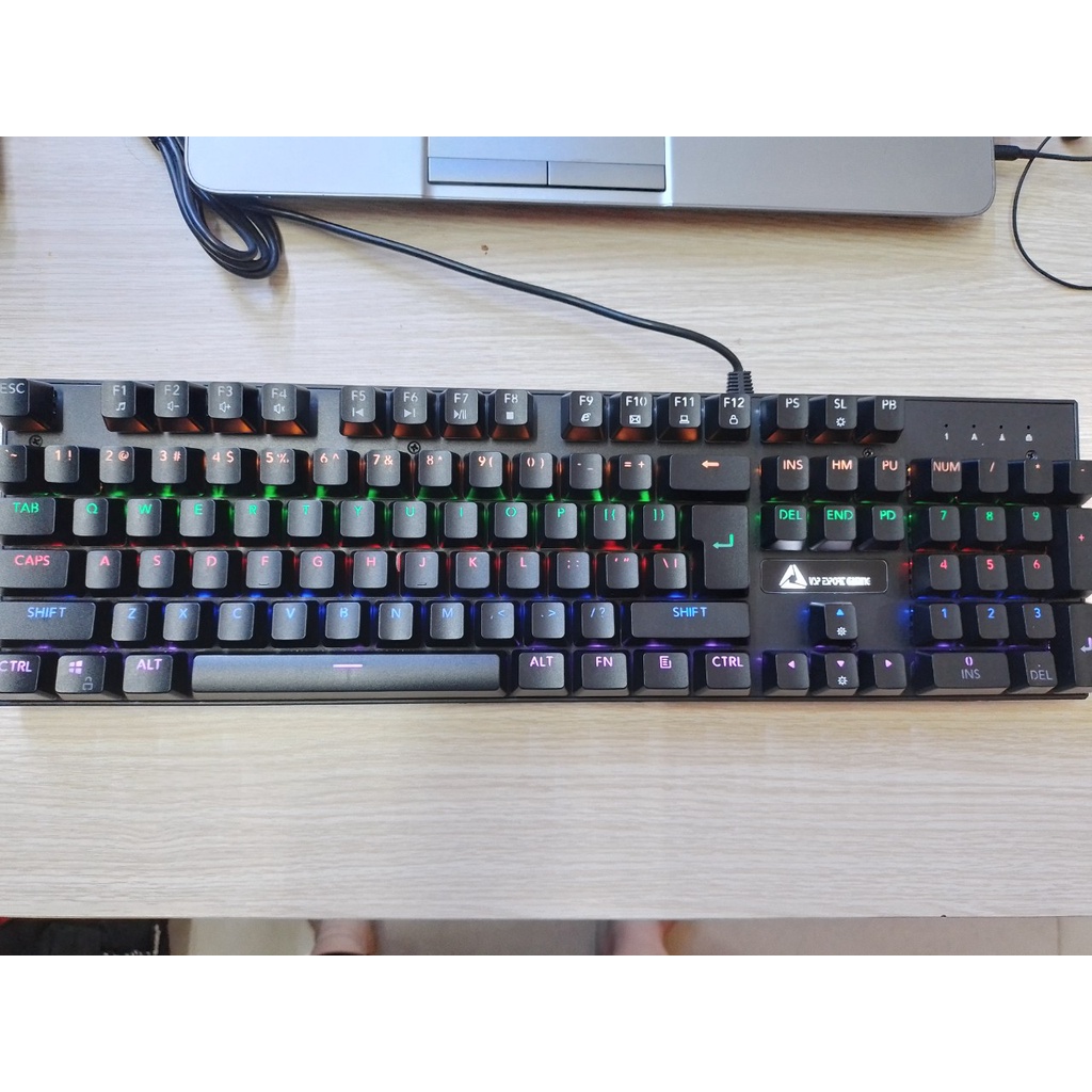[VIDEO] Phím Cơ Chuyên Game VM01 nhiều chế độ LED (3 màu, 25 key Anti Ghost, Phím nóng FN+)