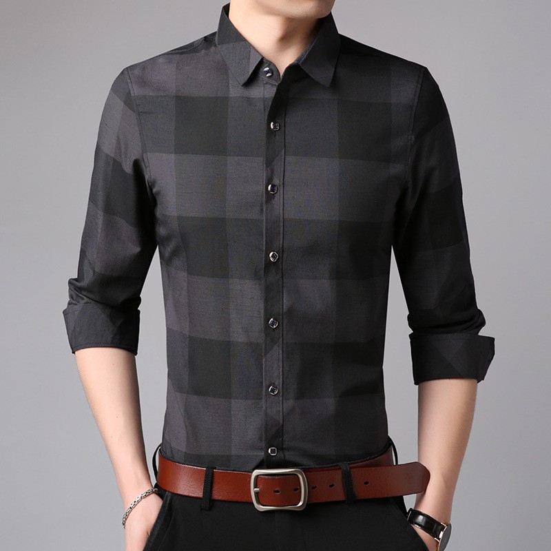 Áo Sơ Mi Nam FLASHBACKS Dài Tay - Kẻ Caro FLASBACKS Cao Cấp - Vải Lụa Không Nhăn - AD00001 | BigBuy360 - bigbuy360.vn