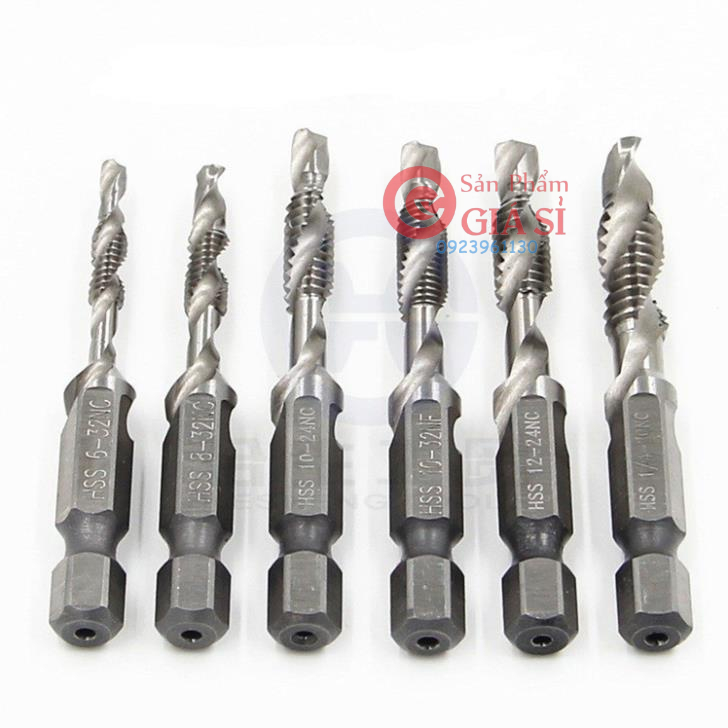 Bộ 6 mũi khoan taro tạo ren M3 - M10 ❤️freeship❤️